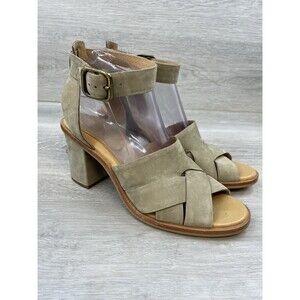 Ugg Sandra Women's Sandals Leather Beige 7 Block Heel Comfort Buckle Boho Shoes